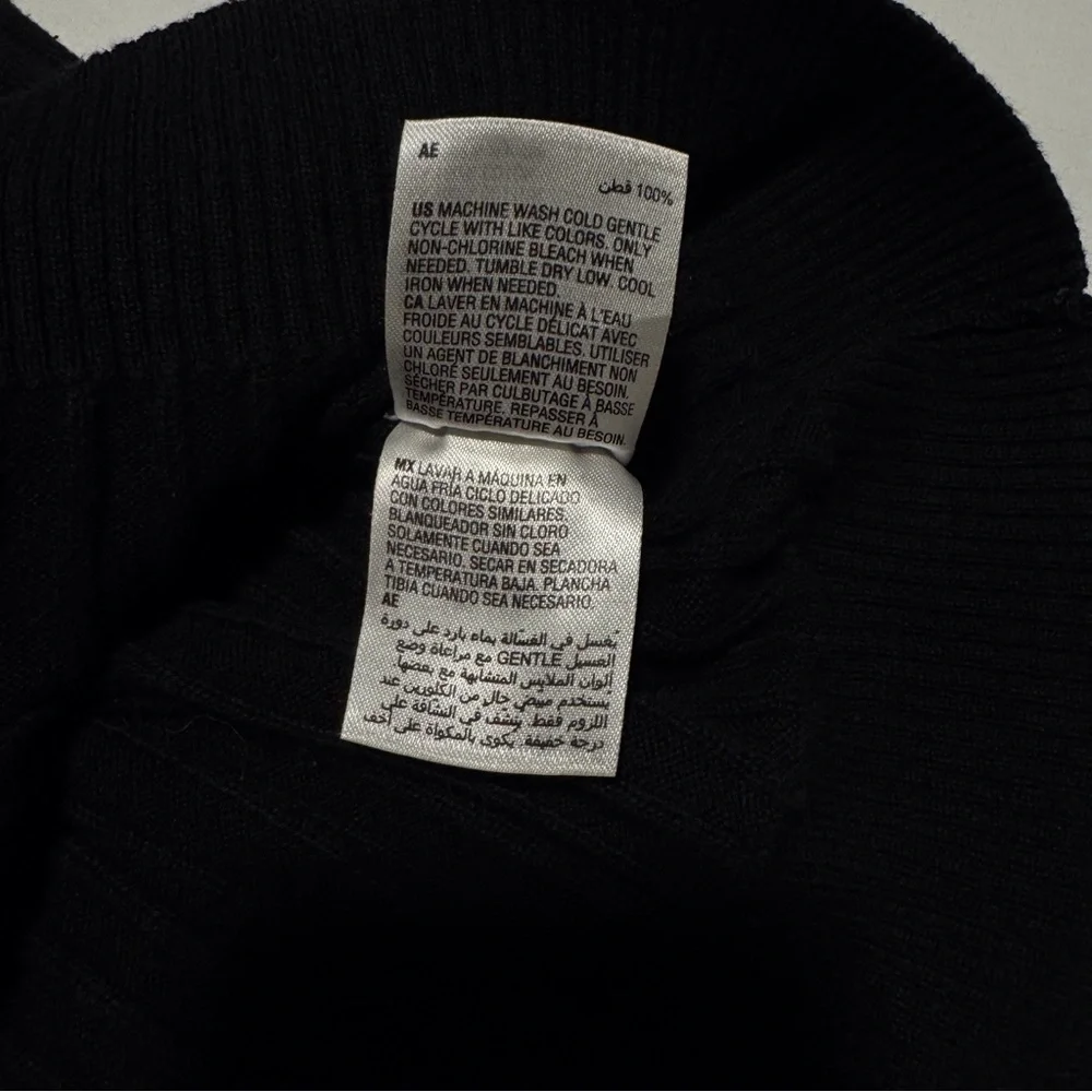 ALFANI RIBBED FULL ZIP BLACK COTTON MEN’S CARDIGAN SWEATER